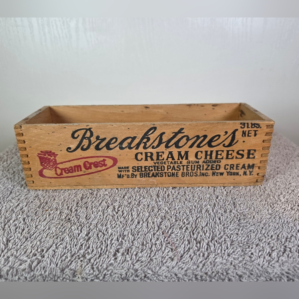 Breakstone's Cream Cheese Wooden Crate - Vintage Logo - Picture 7 of 7